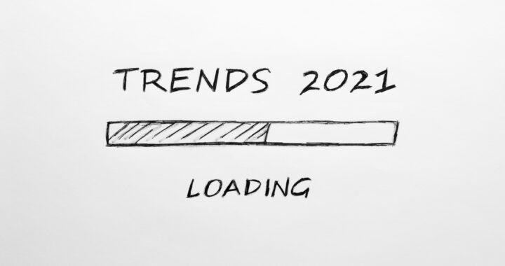 Loading bar "Trends 2021" representing tech trends in 2021