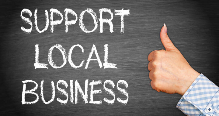 Support Local Business Sign with "Local Support You" beneath to demonstrate benefits of local IT service