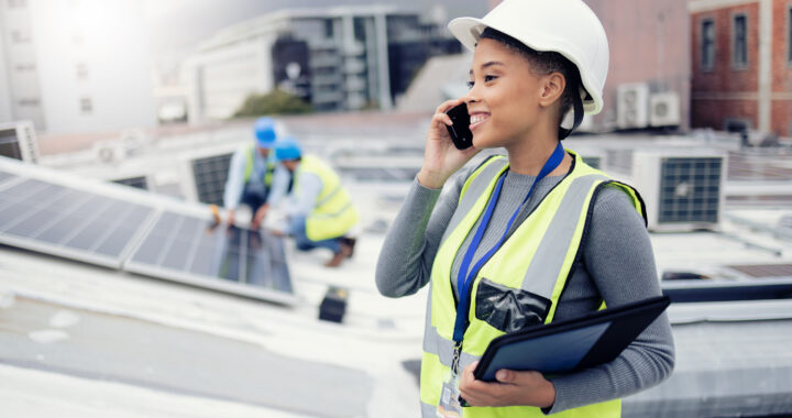 workers using phones for field technicians