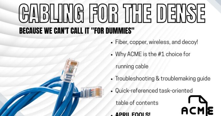 Fake Manual about running cables